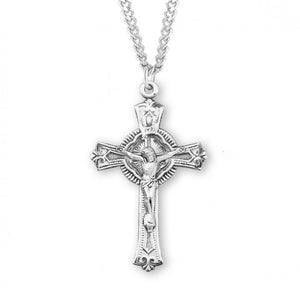 Notch Ring Crucifix Necklace for Women