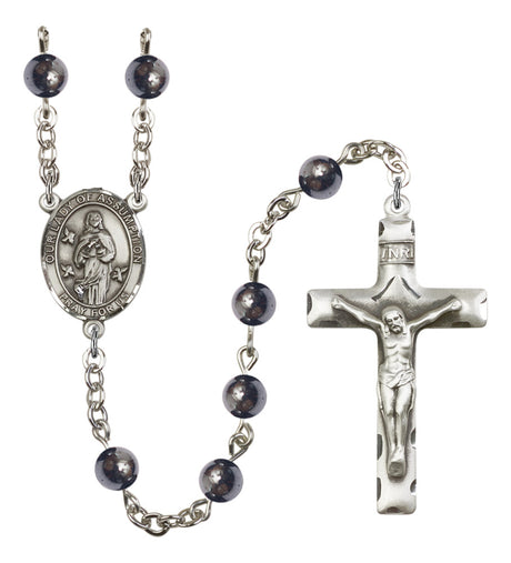 Our Lady of Assumption Silver Plated Rosary for Men