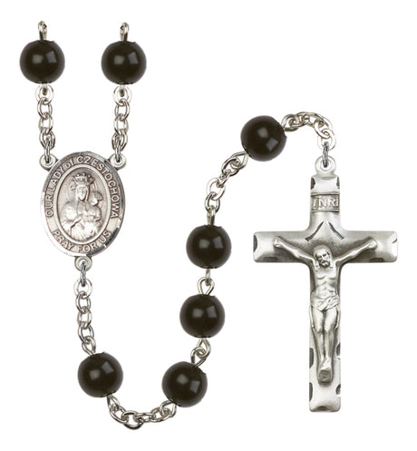 Our Lady of Czestochowa Silver Plated Rosary for Men