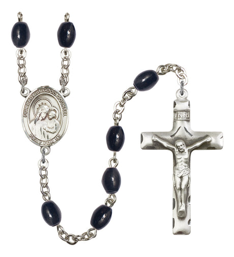 Our Lady of Good Counsel Silver Plated Rosary for Men