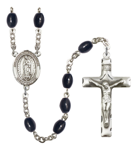 Our Lady of Guadalupe Silver Plated Rosary for Men