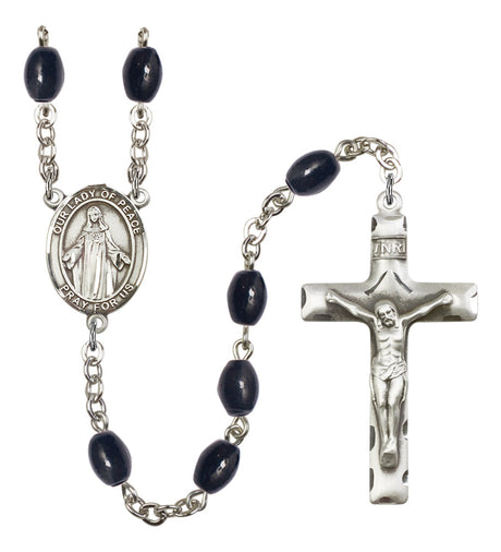 Our Lady of Peace Silver Plated Rosary for Men