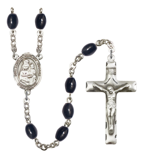 Our Lady of Prompt Succor Silver Plated Rosary for Men