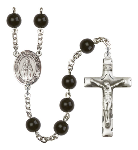 Our Lady of Rosa Mystica Silver Plated Rosary for Men