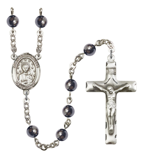 Our Lady of la Vang Silver Plated Rosary for Men
