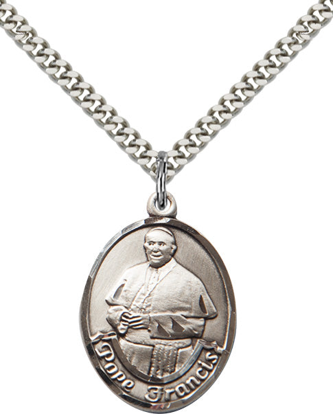 Oval Pope Francis Pendant for Men