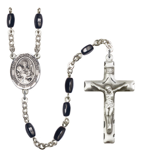 San Raymon Nonato Silver Plated Rosary for Men