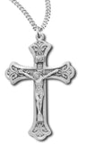 Scroll Tip Crucifix Pendant for Men