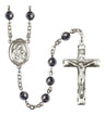 St. Ann Silver Plated Rosary for Men