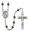 St. Anne Silver Plated Rosary for Men