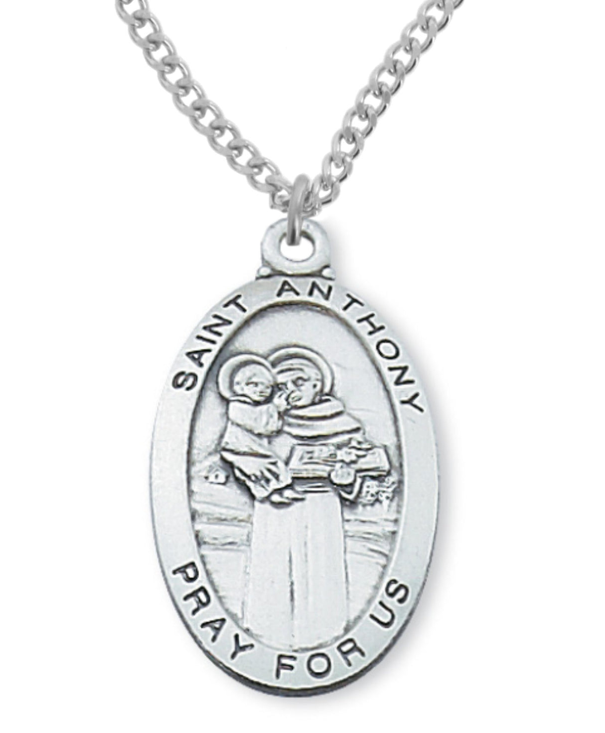 St. Anthony Medal Sterling Silver for Men