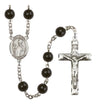 St. Austin Silver Plated Rosary for Men