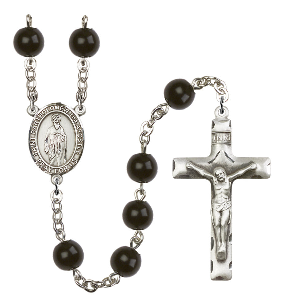 St. Bartholome with the Apostle Silver Plated Rosary for Men