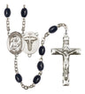 St. Camillus of Lellis Nurse Silver Plated Rosary for Men