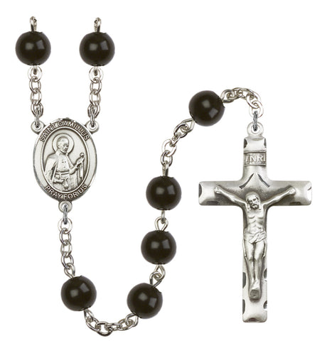 St. Camillus of Lellis Silver Plated Rosary for Men