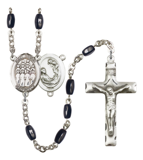 St. Cecilia Choir Silver Plated Rosary for Men