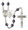 St. Christopher Army Silver Plated Rosary for Men