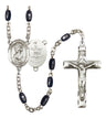 St. Christopher Army Silver Plated Rosary for Men