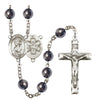 St. Christopher EMT Silver Plated Rosary for Men