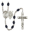 St. Christopher EMT Silver Plated Rosary for Men