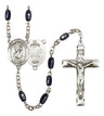 St. Christopher National Guard Silver Plated Rosary for Men