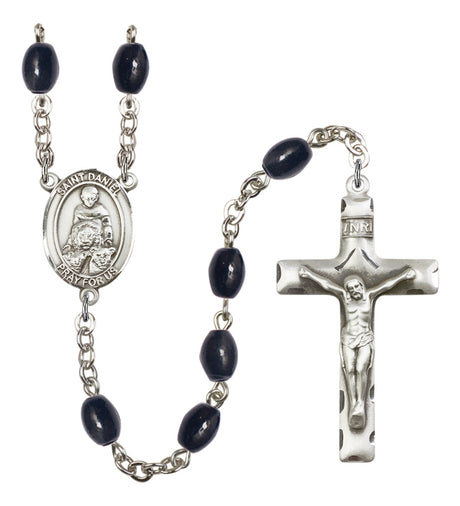 St. Daniel Silver Plated Rosary for Men