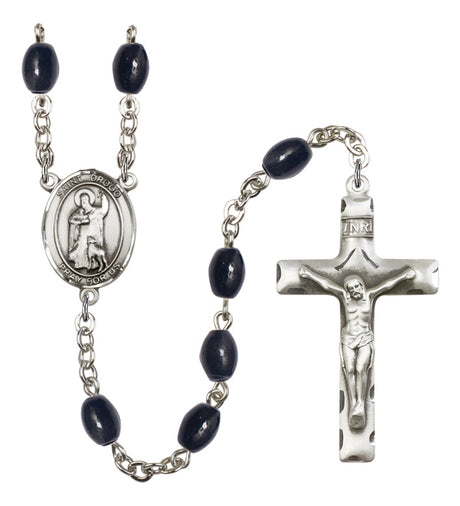 St. Drogo Silver Plated Rosary for Men