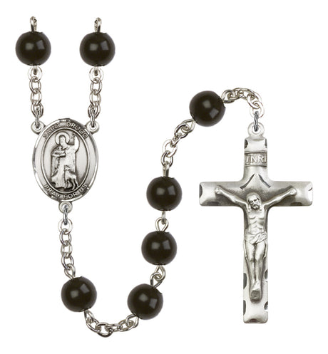 St. Drogo Silver Plated Rosary for Men