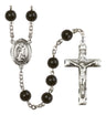 St. Drogo Silver Plated Rosary for Men
