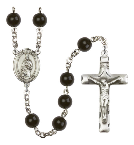 St. Eligius Silver Plated Rosary for Men