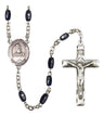 St. Fabian Silver Plated Rosary for Men
