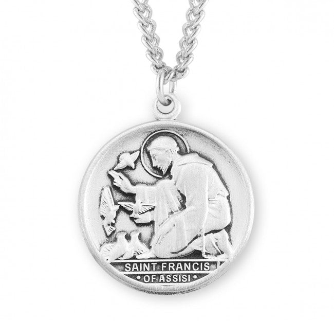 St Francis of Assisi Round Medal 1 for Men