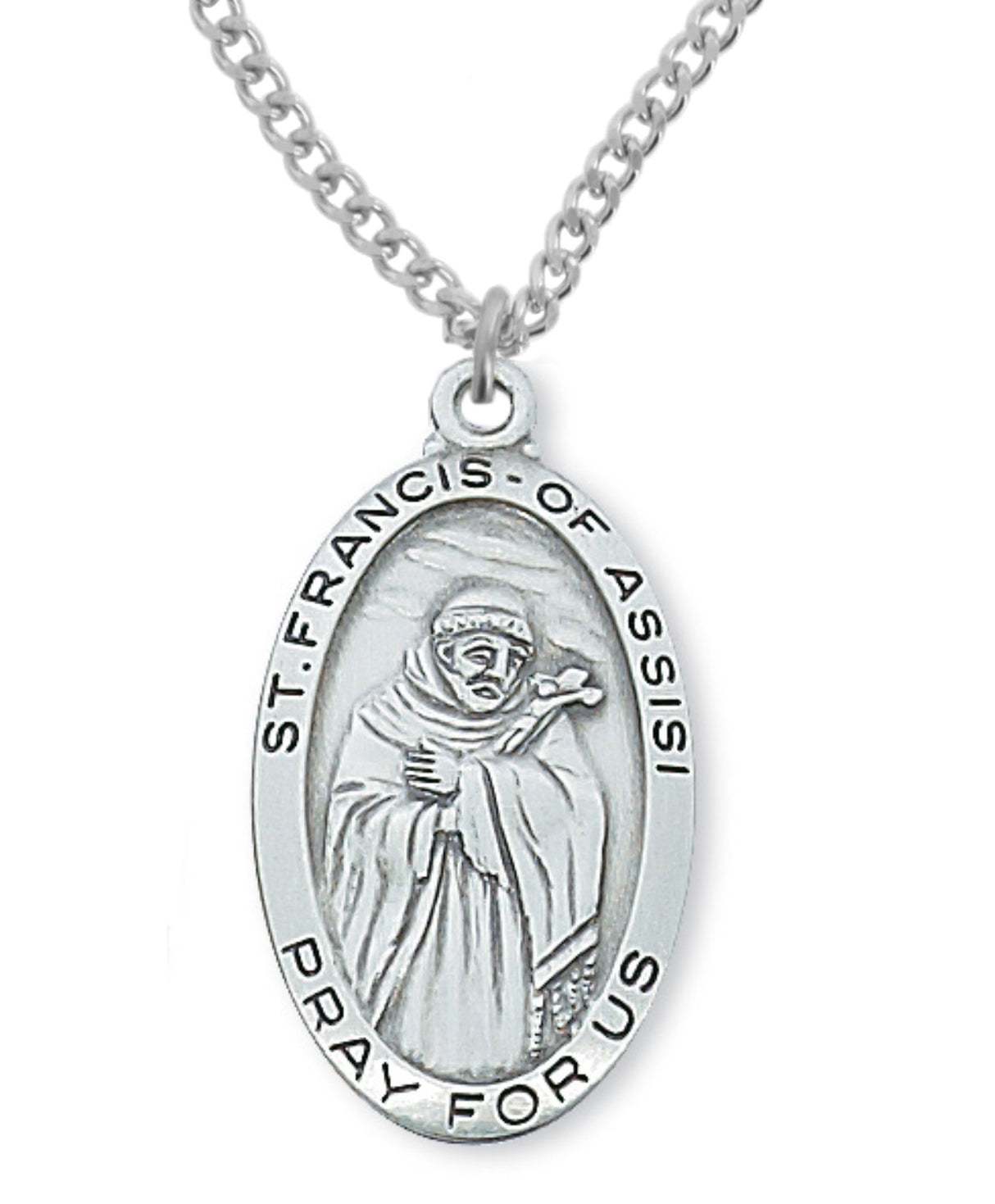 St. Francis of Assisi Medal Sterling Silver for Men