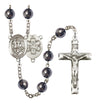 St. George EMT Silver Plated Rosary for Men