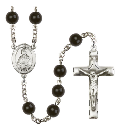 St. Gerald Silver Plated Rosary for Men