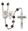 St. Joan of Arc  Coast Guard Silver Plated Rosary for Men