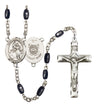 St. Joan of Arc  Coast Guard Silver Plated Rosary for Men
