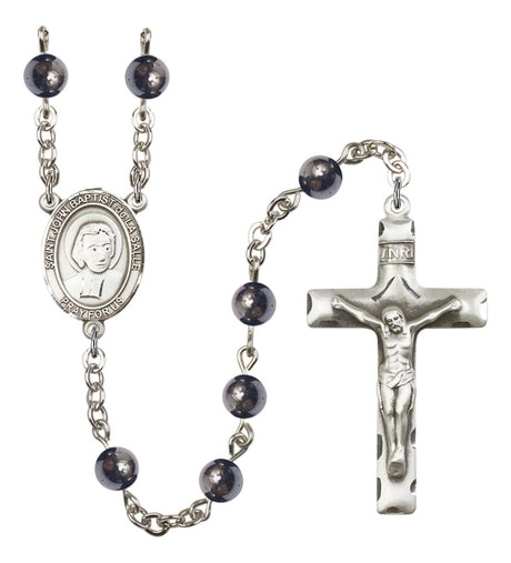 St. John Baptist de la Salle Silver Plated Rosary for Men