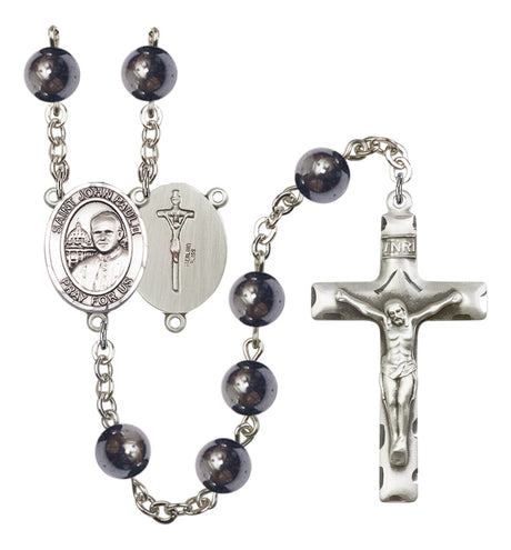 St. John Paul II Silver Plated Rosary for Men
