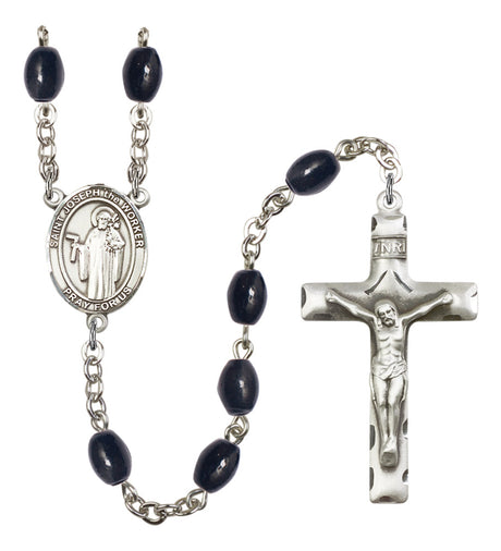 St. Joseph the Worker Silver Plated Rosary for Men