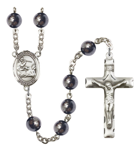 St. Joshua Silver Plated Rosary for Men
