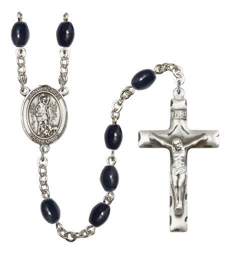 St. Lazarus Silver Plated Rosary for Men
