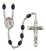 St. Lucy Silver Plated Rosary for Men
