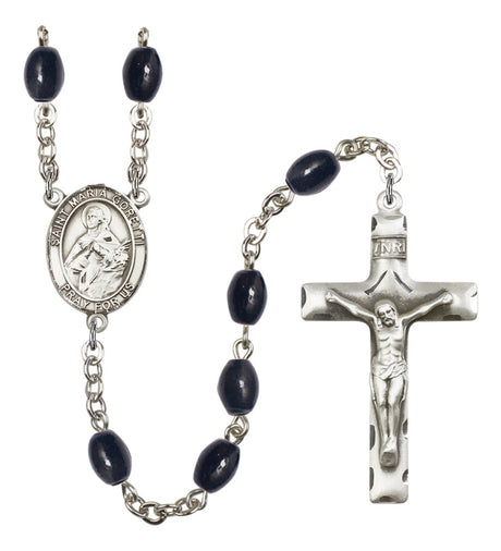 St. Maria Goretti Silver Plated Rosary for Men