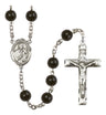 St. Martin de Porres Silver Plated Rosary for Men