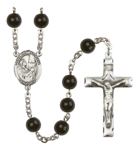 St. Mary Magdalene Silver Plated Rosary for Men