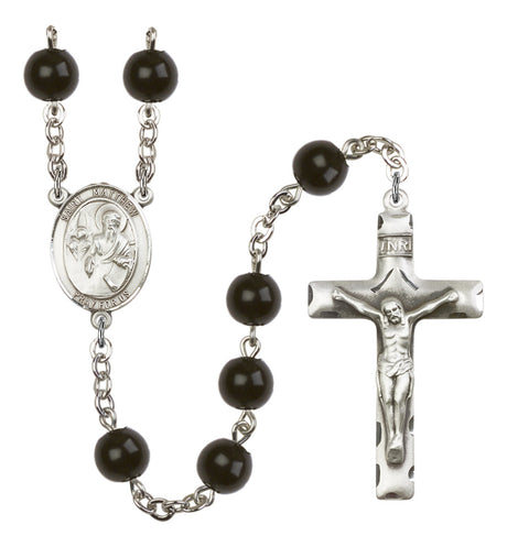 St. Matthew the Apostle Silver Plated Rosary for Men