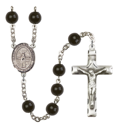 St. Medard of Noyon Silver Plated Rosary for Men