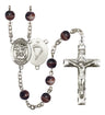 St. Michael Paratrooper Silver Plated Rosary for Men
