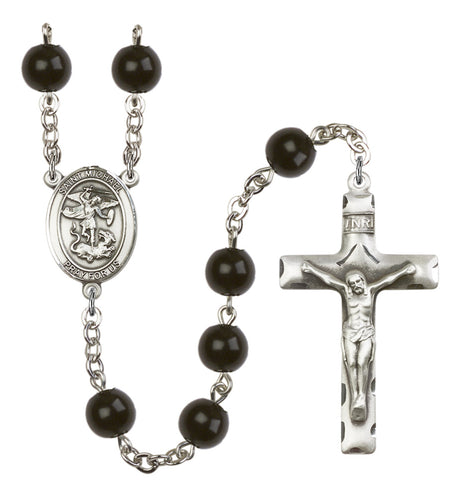 St. Michael the Archangel Silver Plated Rosary for Men